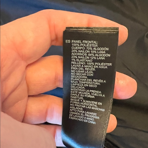 Hybrid Quilt and Knit Zip-Through Jacket in Navy - Picture 9 of 9